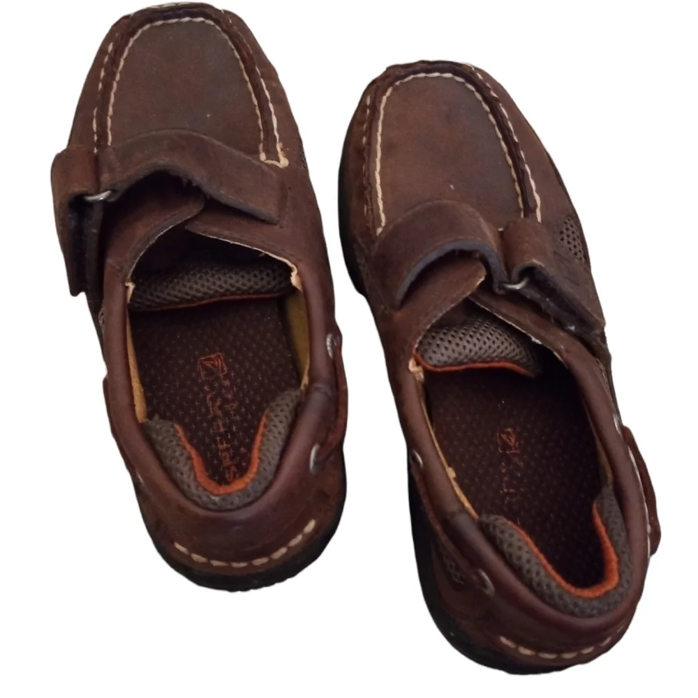 Leather Brown  Fat kids Shoes Size 12 M in Excellent Used Condition